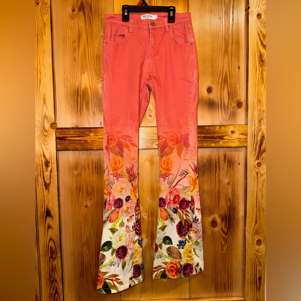 Floral Kids Jeans in Coral by [Brand]